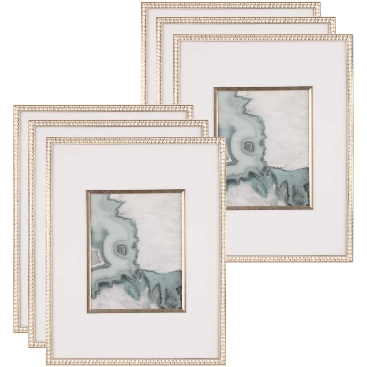 6 Pack: Metallic Gold Scalloped Frame with Mat, Gallery by Studio Décor®